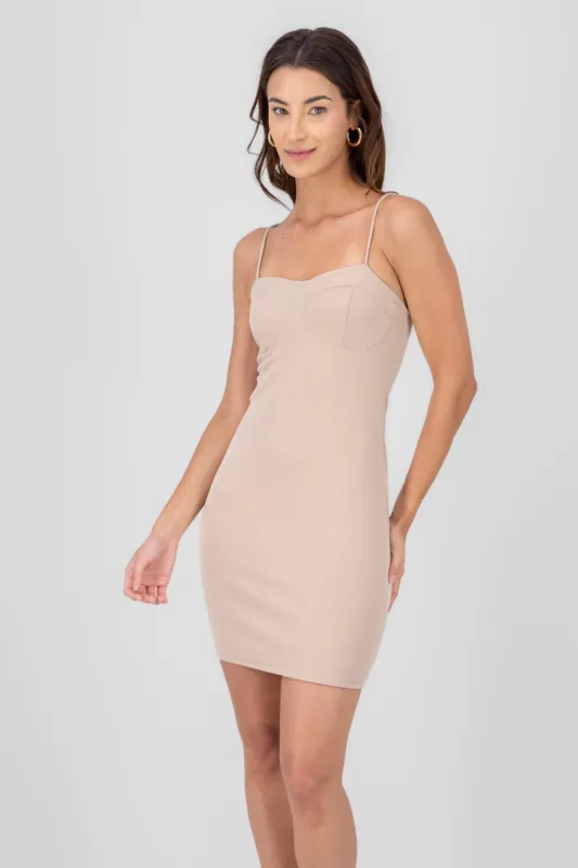 vestido mini bodycon rib sold by Shasa