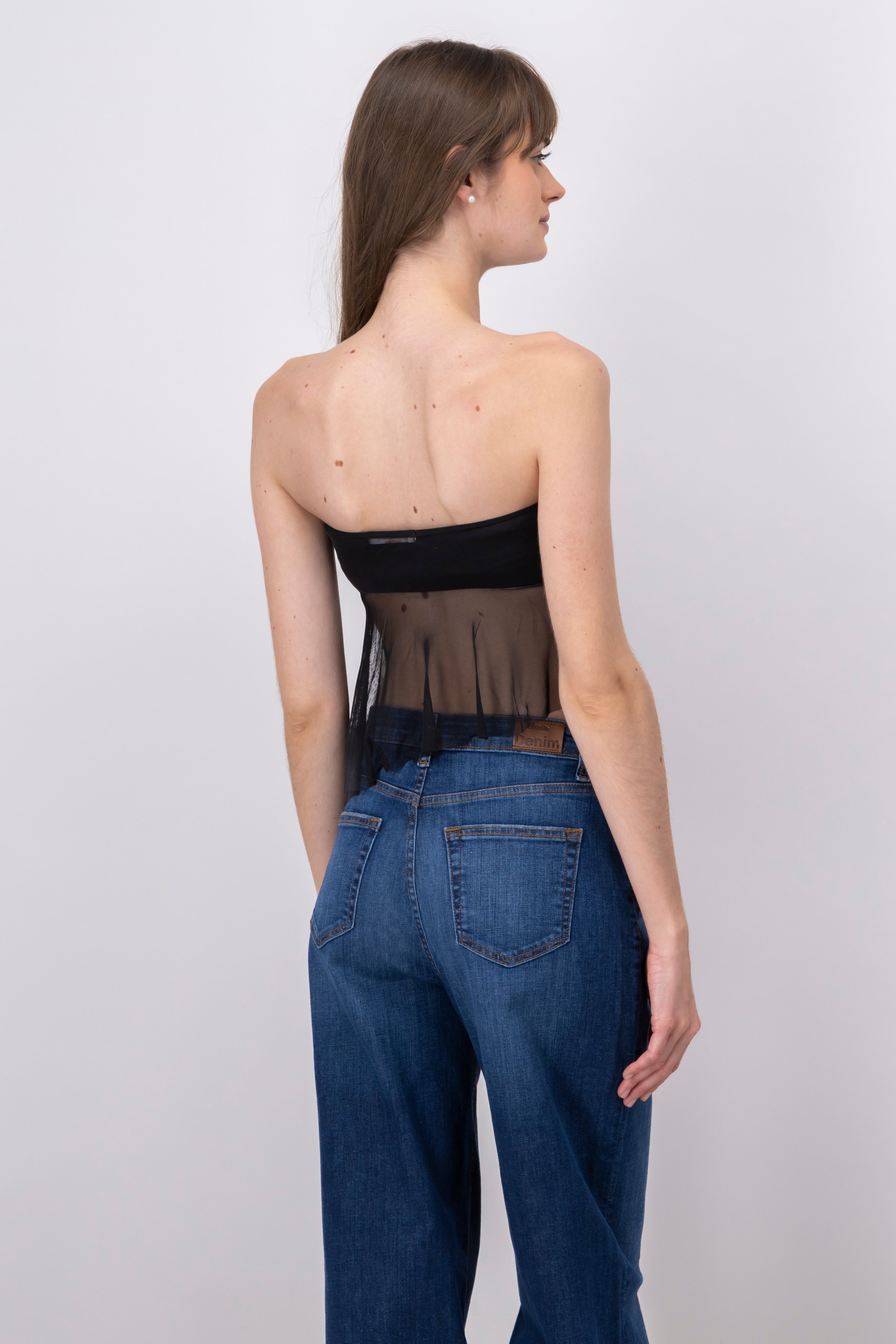 Top strapless mesh irregular sold by Shasa product image thumbnail 4