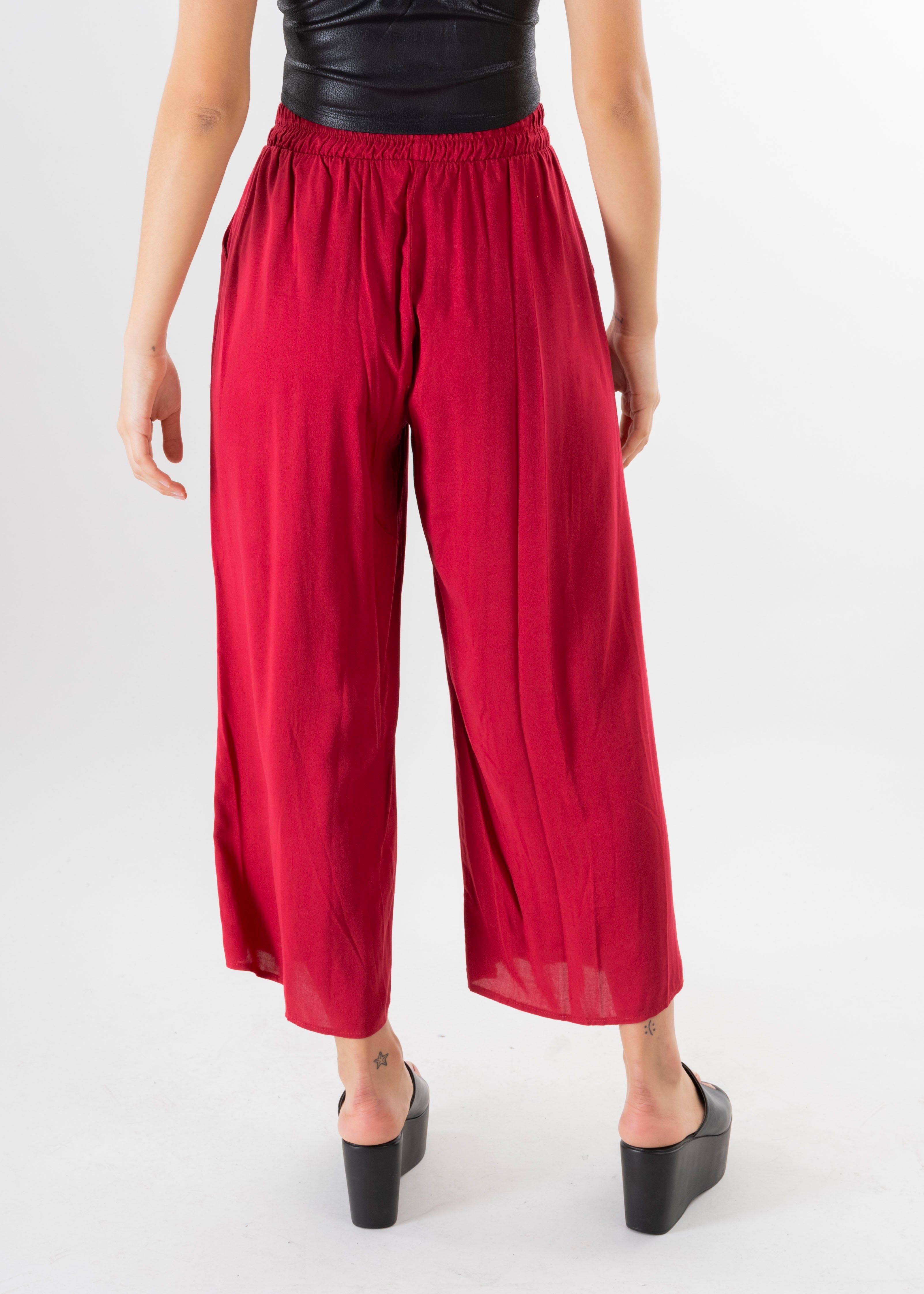 Pantalón wide leg cintura alta fruncida sold by Shasa product image thumbnail 4