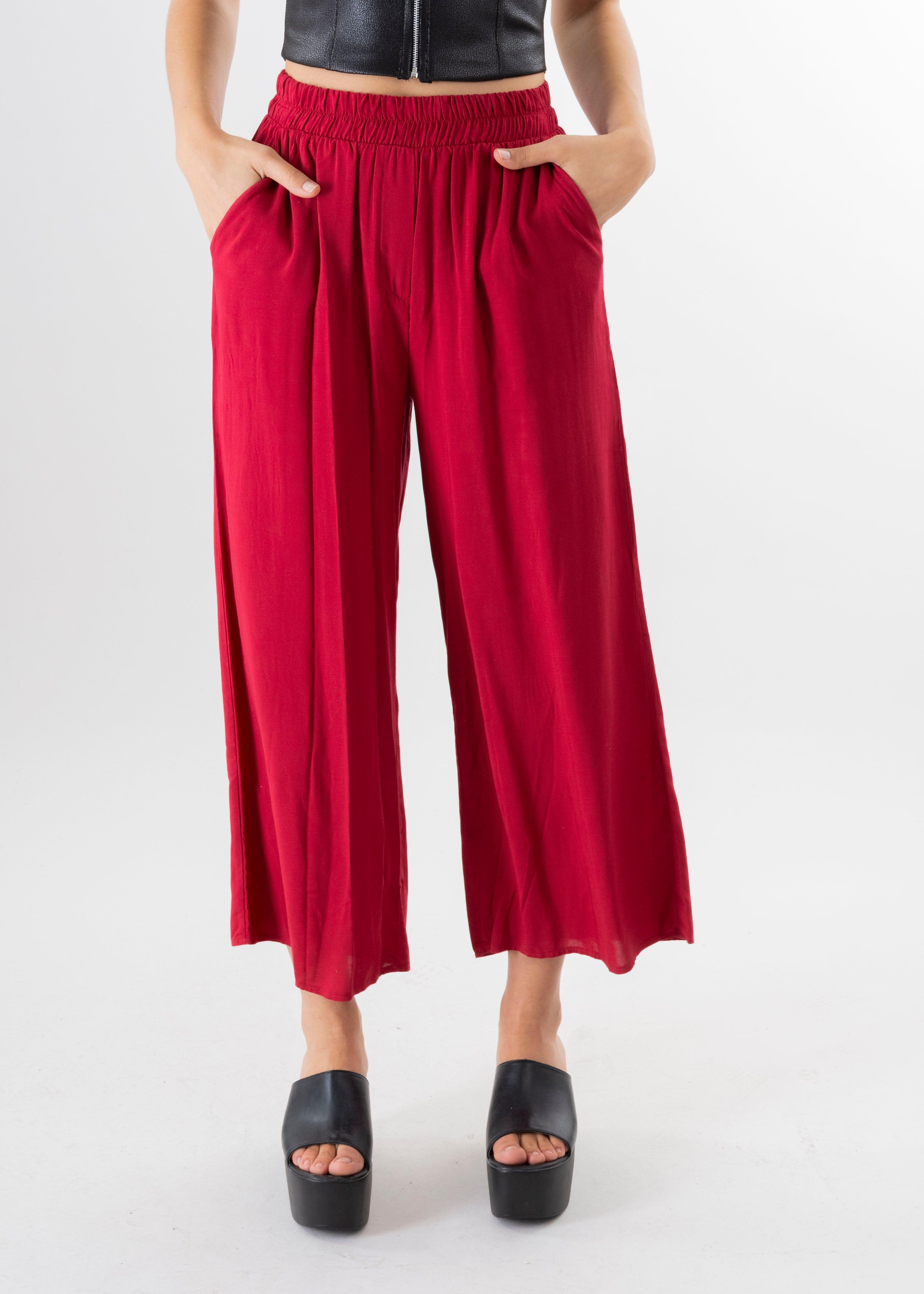 Pantalón wide leg cintura alta fruncida sold by Shasa product image thumbnail 2