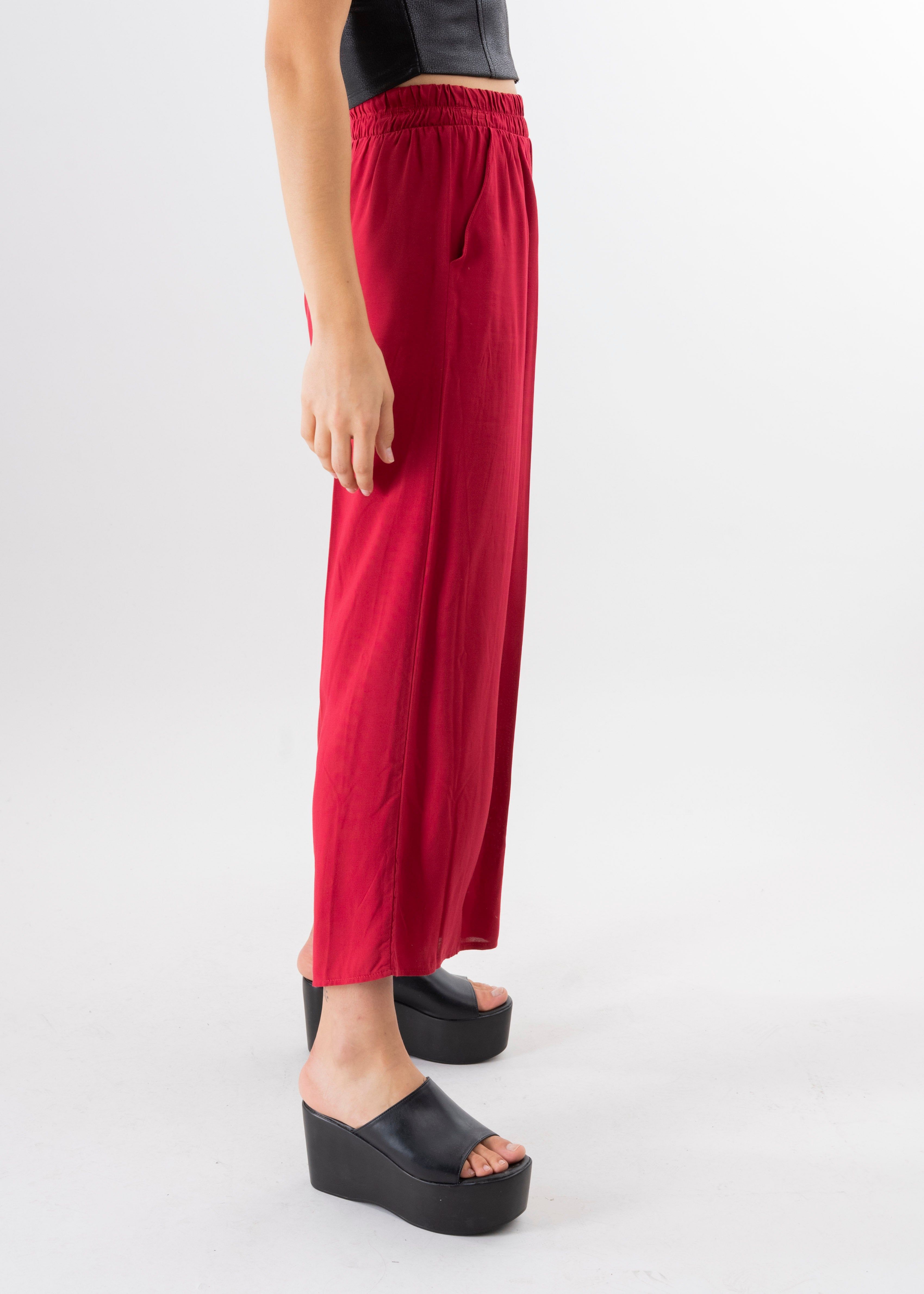 Pantalón wide leg cintura alta fruncida sold by Shasa product image thumbnail 3