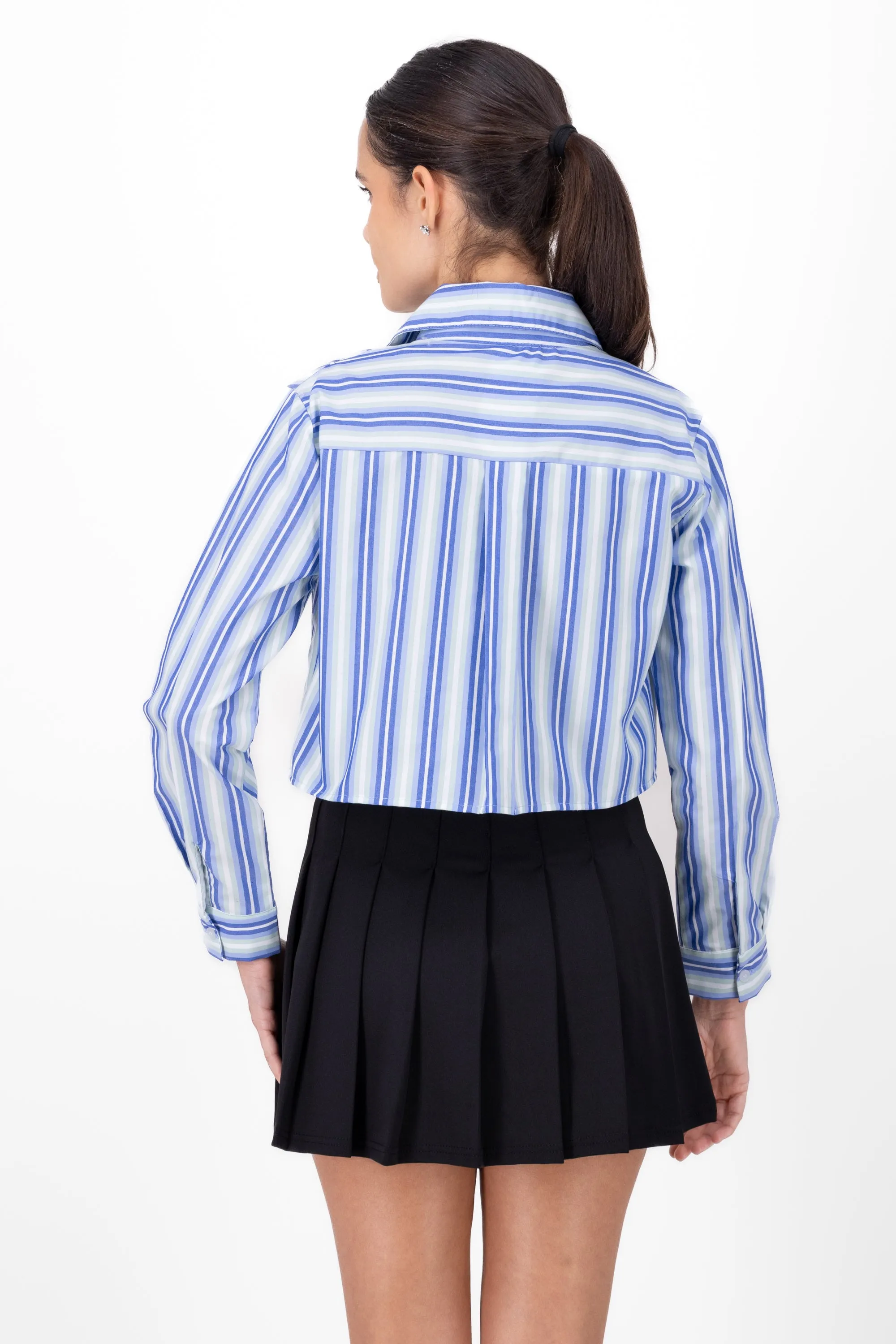 Camisa crop rayas detalle doble bolsa sold by Shasa product image thumbnail 4