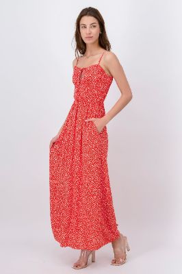 Vestido Maxi Estampado Floral Detalle Moño Hypster sold by Shasa