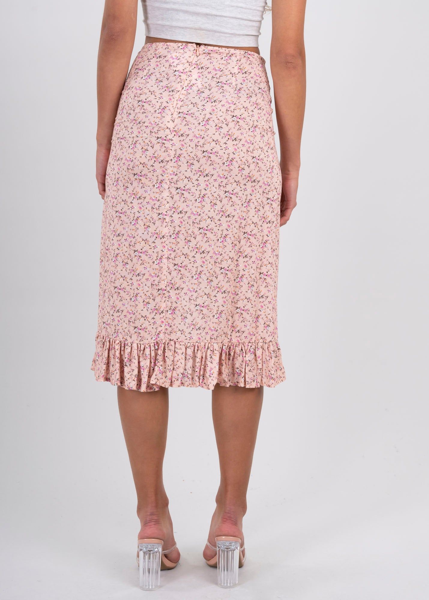 Falda midi fruncido mini flores sold by Shasa product image thumbnail 4