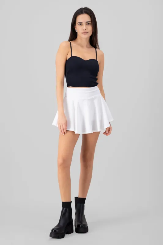 Falda short mini tableada sold by Shasa