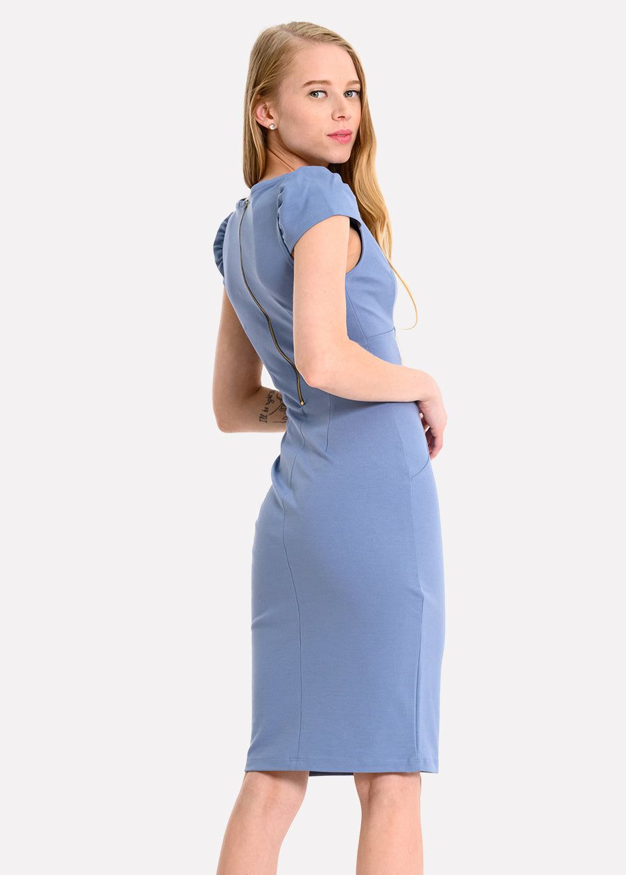 Vestido midi liso cuello v sold by Shasa product image thumbnail 4