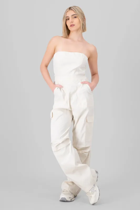 JUMPSUIT STRAPLESS CARGO sold by Shasa