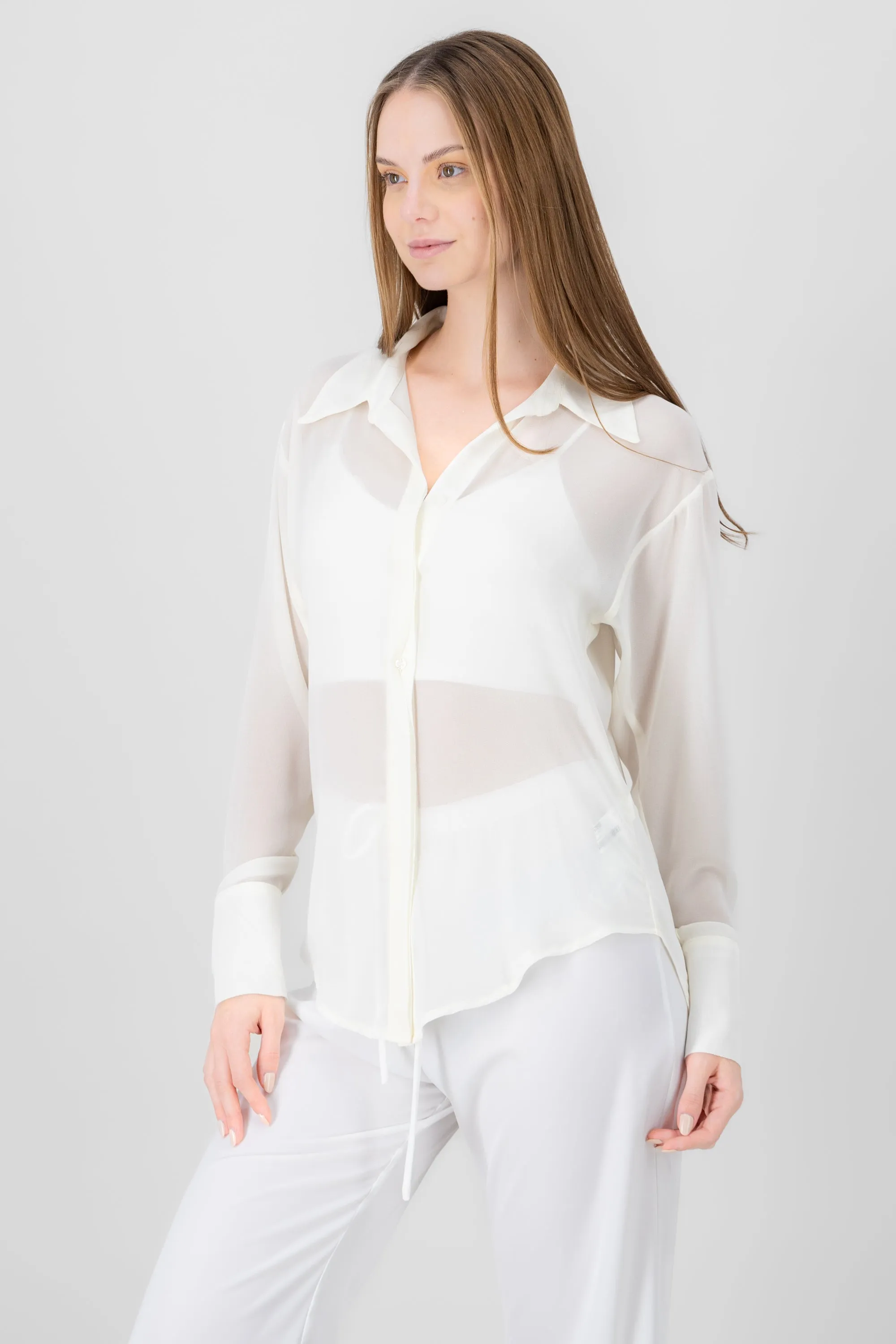 Blusa gasa manga larga con botones Hypsters sold by Shasa product image thumbnail 3