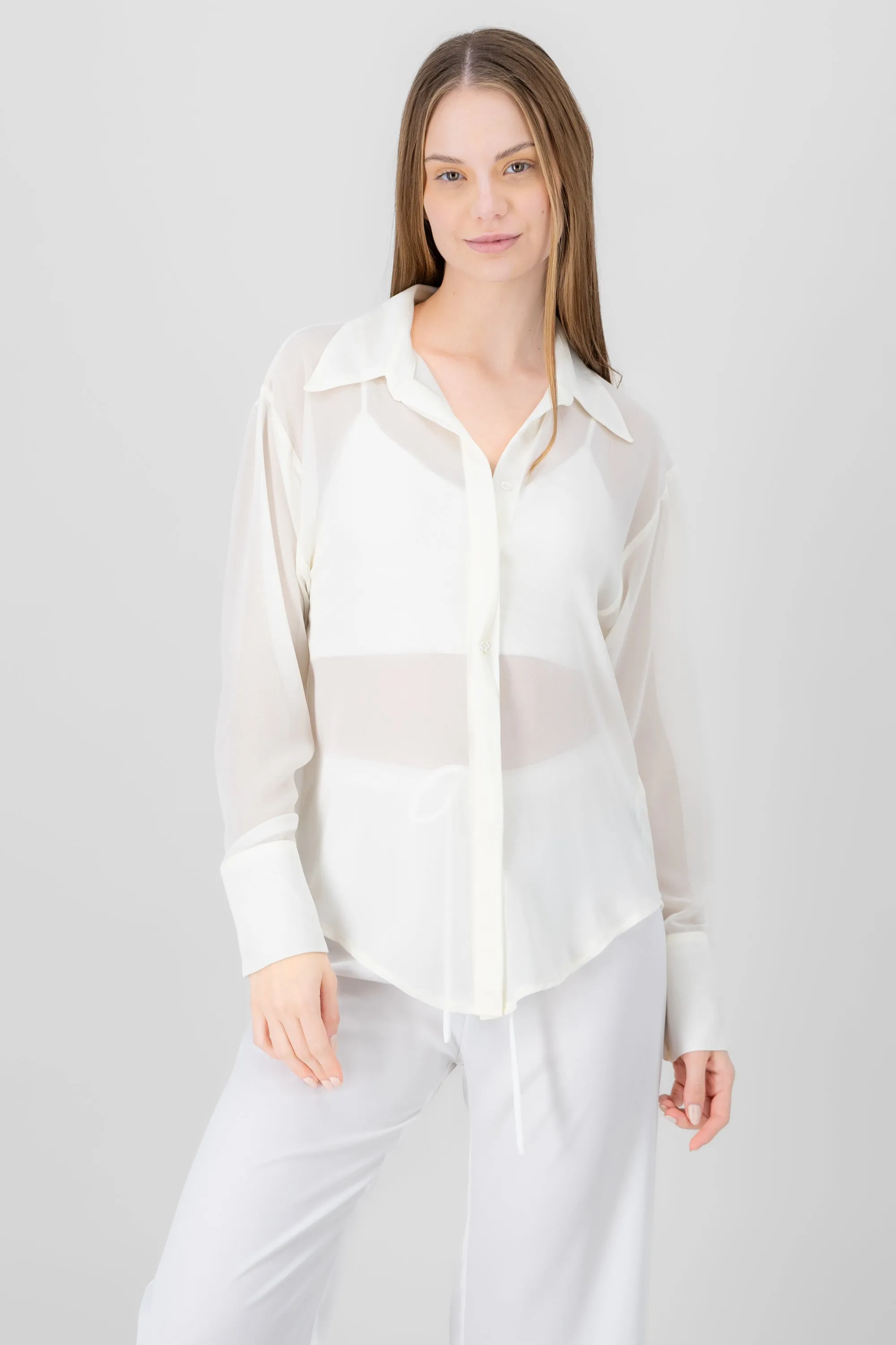 Blusa gasa manga larga con botones Hypsters sold by Shasa