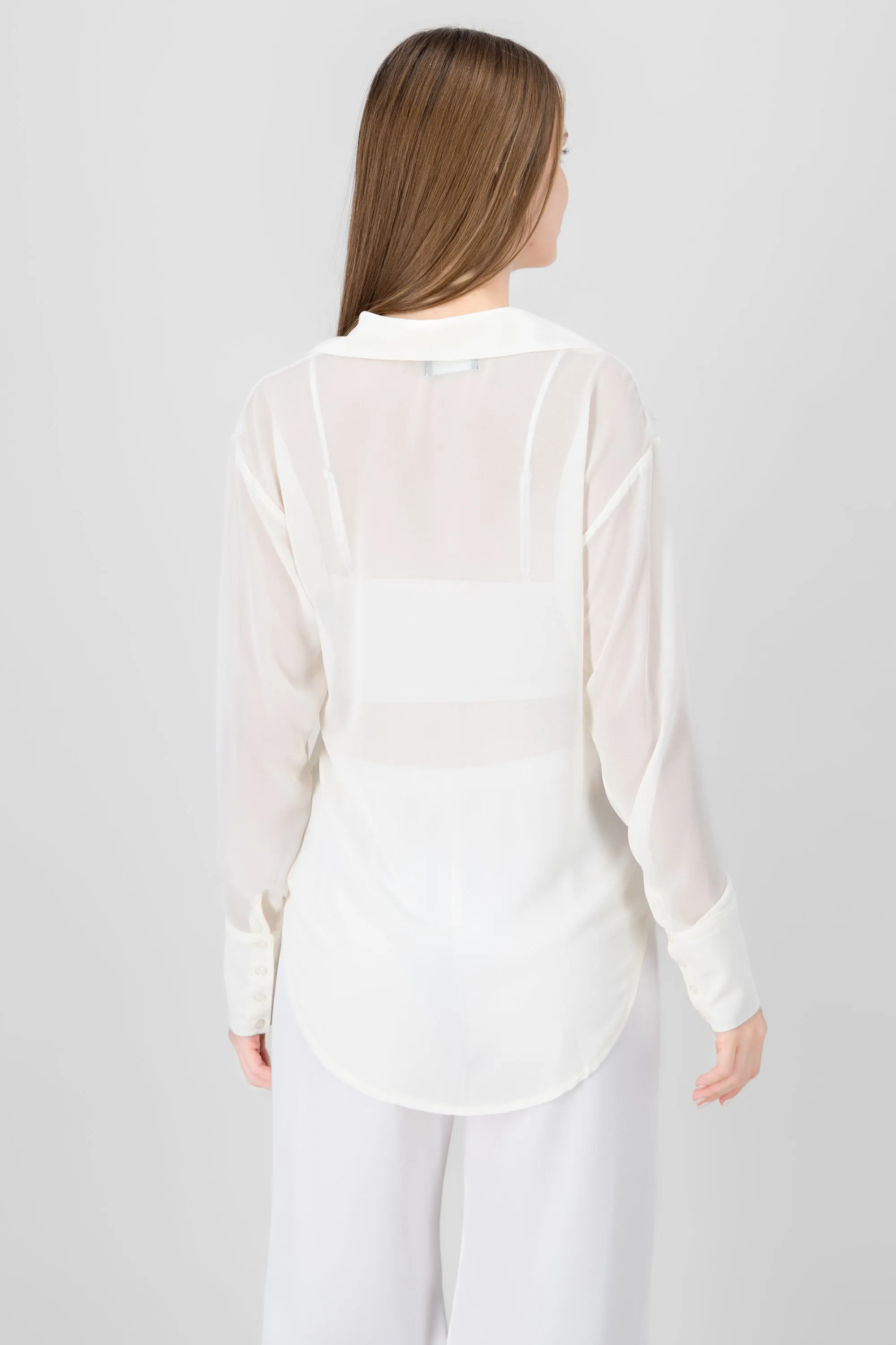 Blusa gasa manga larga con botones Hypsters sold by Shasa product image thumbnail 4