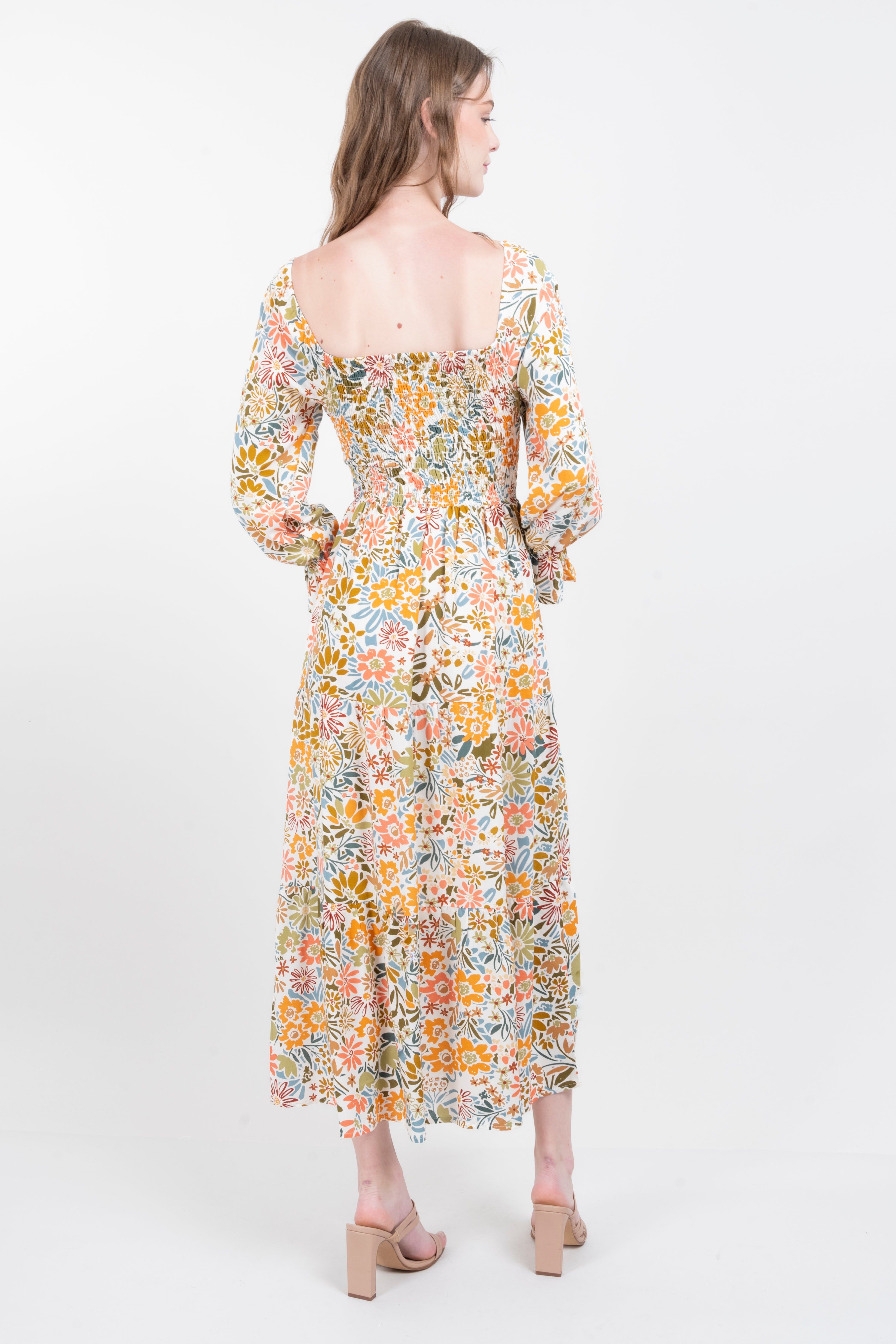 Vestido maxi tejido elástico floreado sold by Shasa product image thumbnail 4