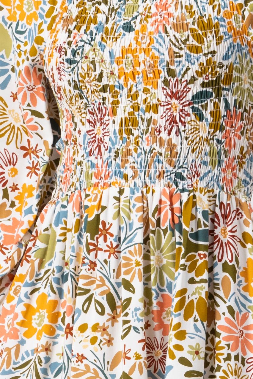 Vestido maxi tejido elástico floreado sold by Shasa product image thumbnail 5