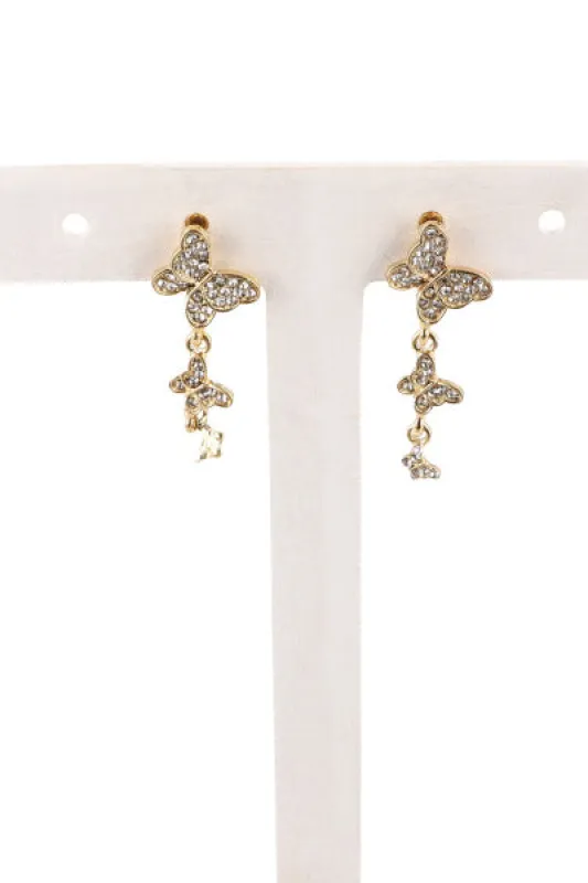 Aretes Triple Mariposa sold by Shasa