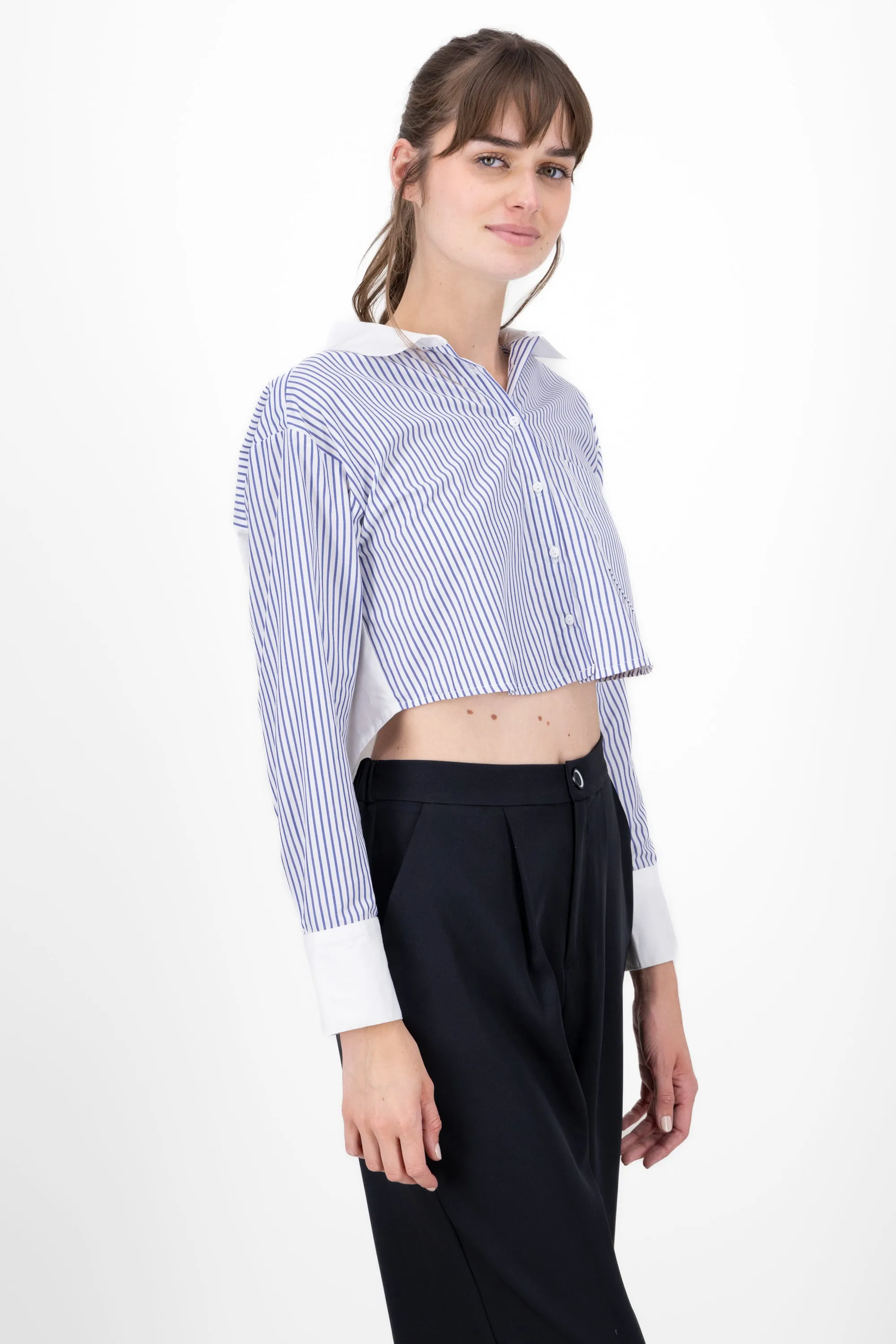 Camisa crop rayas combinada sold by Shasa product image thumbnail 3