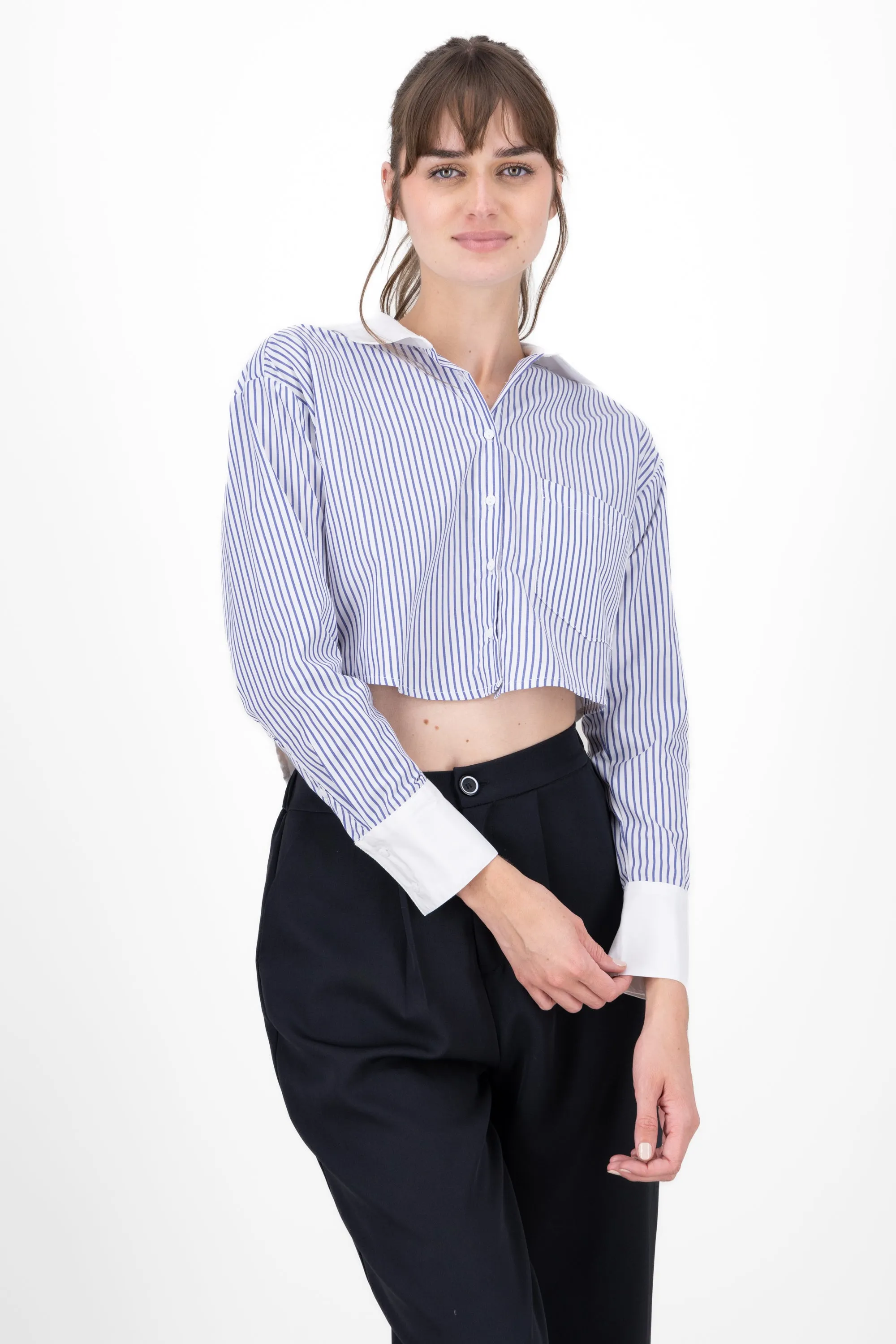 Camisa crop rayas combinada sold by Shasa product image thumbnail 2