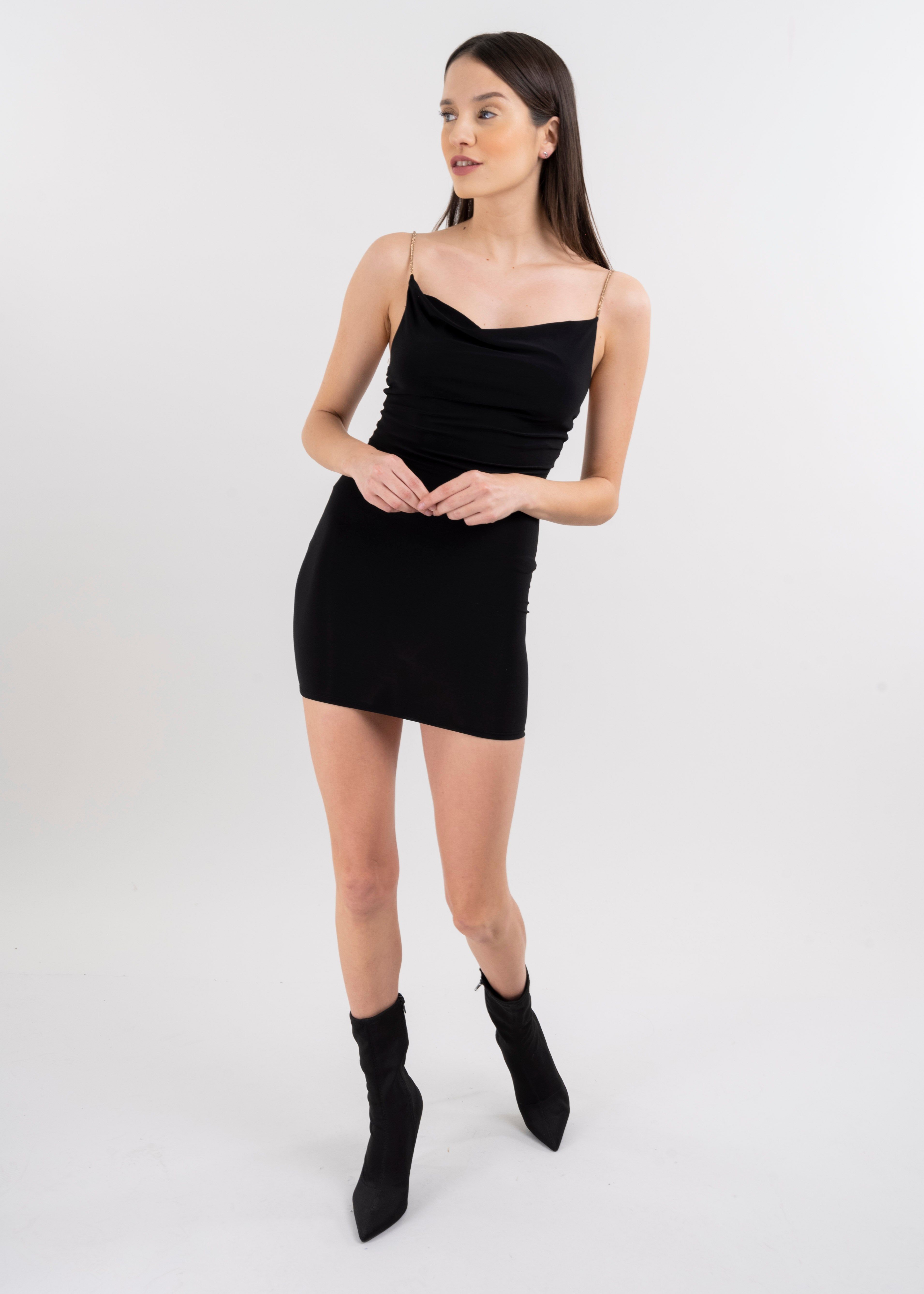 Vestido mini escote drapeado sold by Shasa