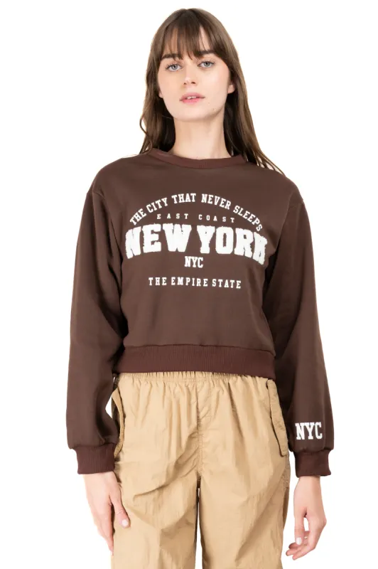 Sudadera crop New York sold by Shasa