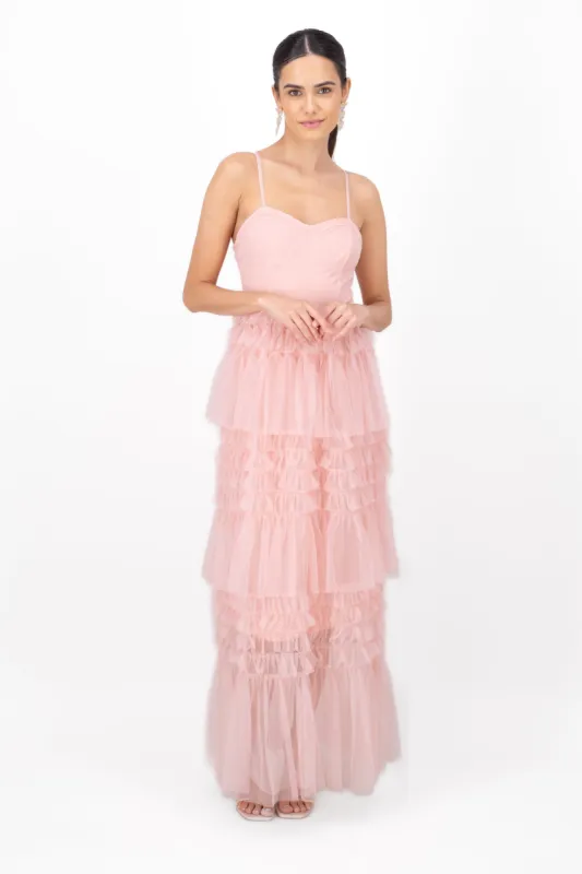 Maxi vestido mesh olanes sold by Shasa