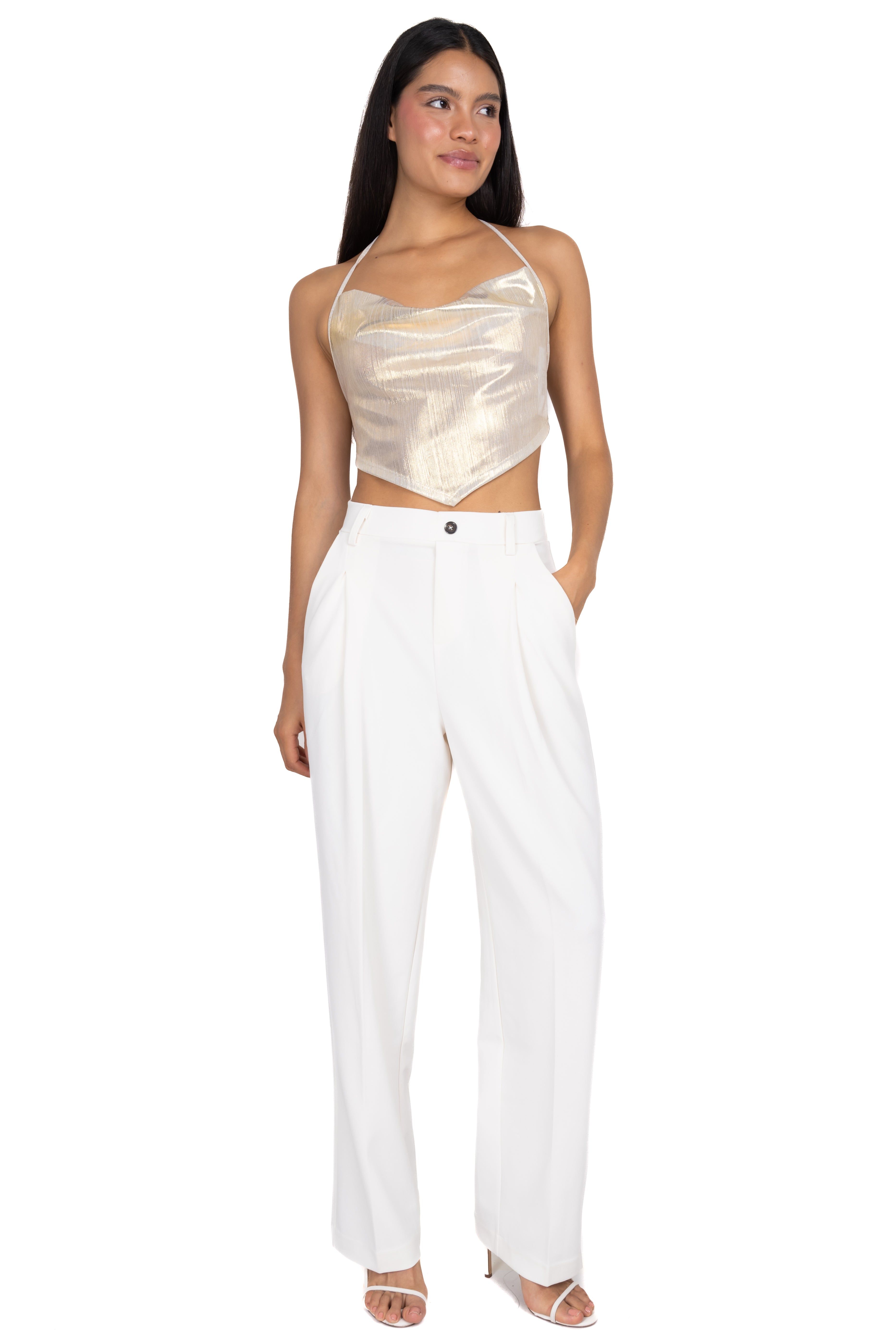 Pantalón amplio pinzas botón sold by Shasa product image thumbnail 2