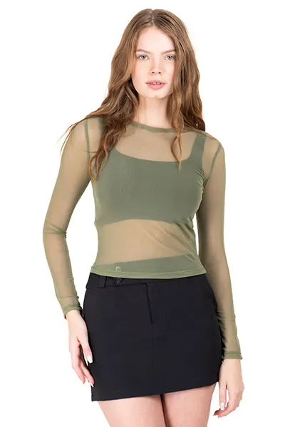 Top Mesh Manga Larga sold by Shasa