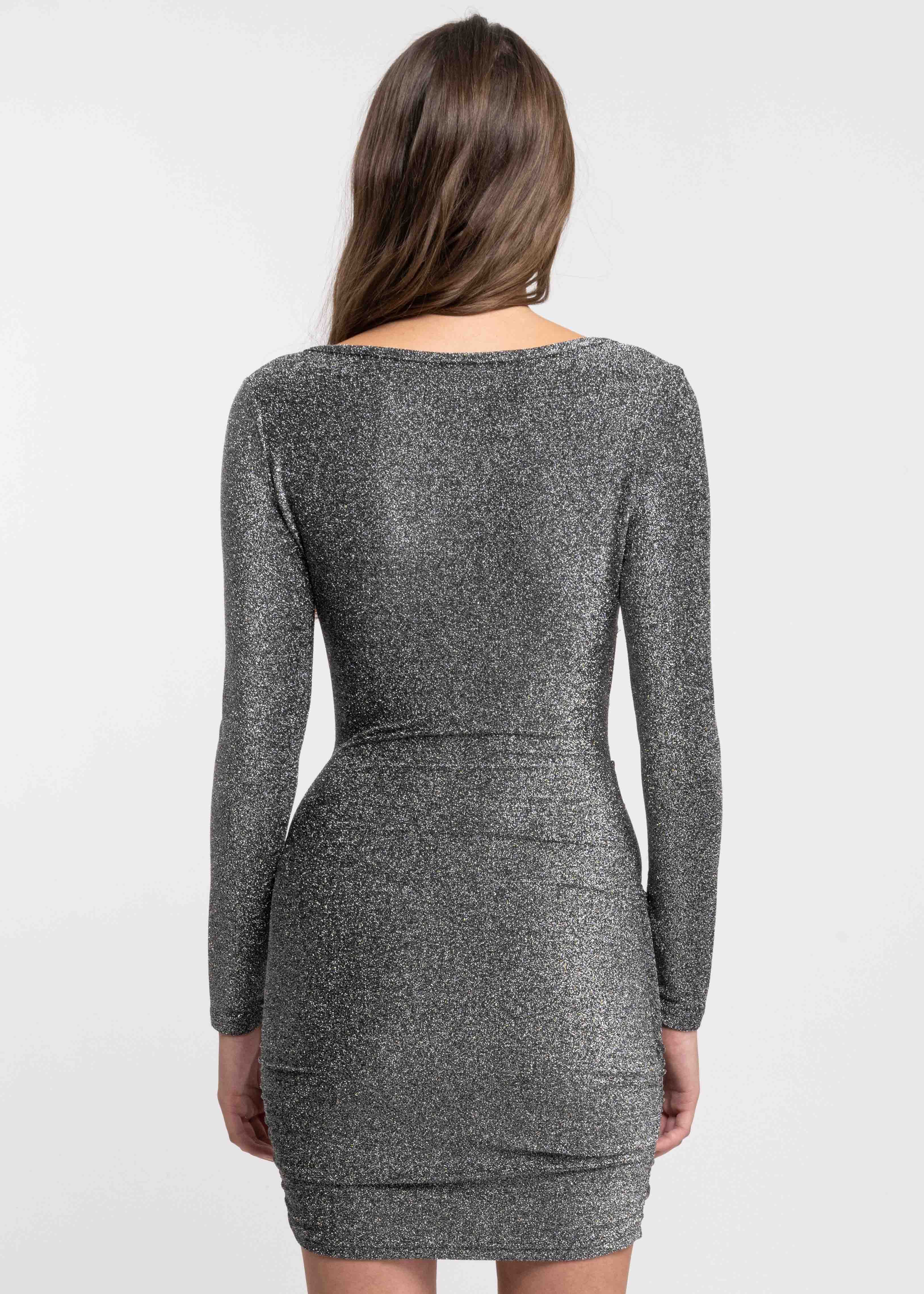 Vestido mini cruzado lurex cortes abdomen sold by Shasa product image thumbnail 4