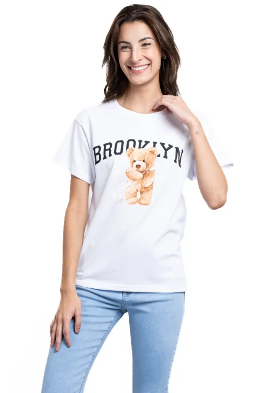 Playera manga corta osito Brooklyn sold by Shasa