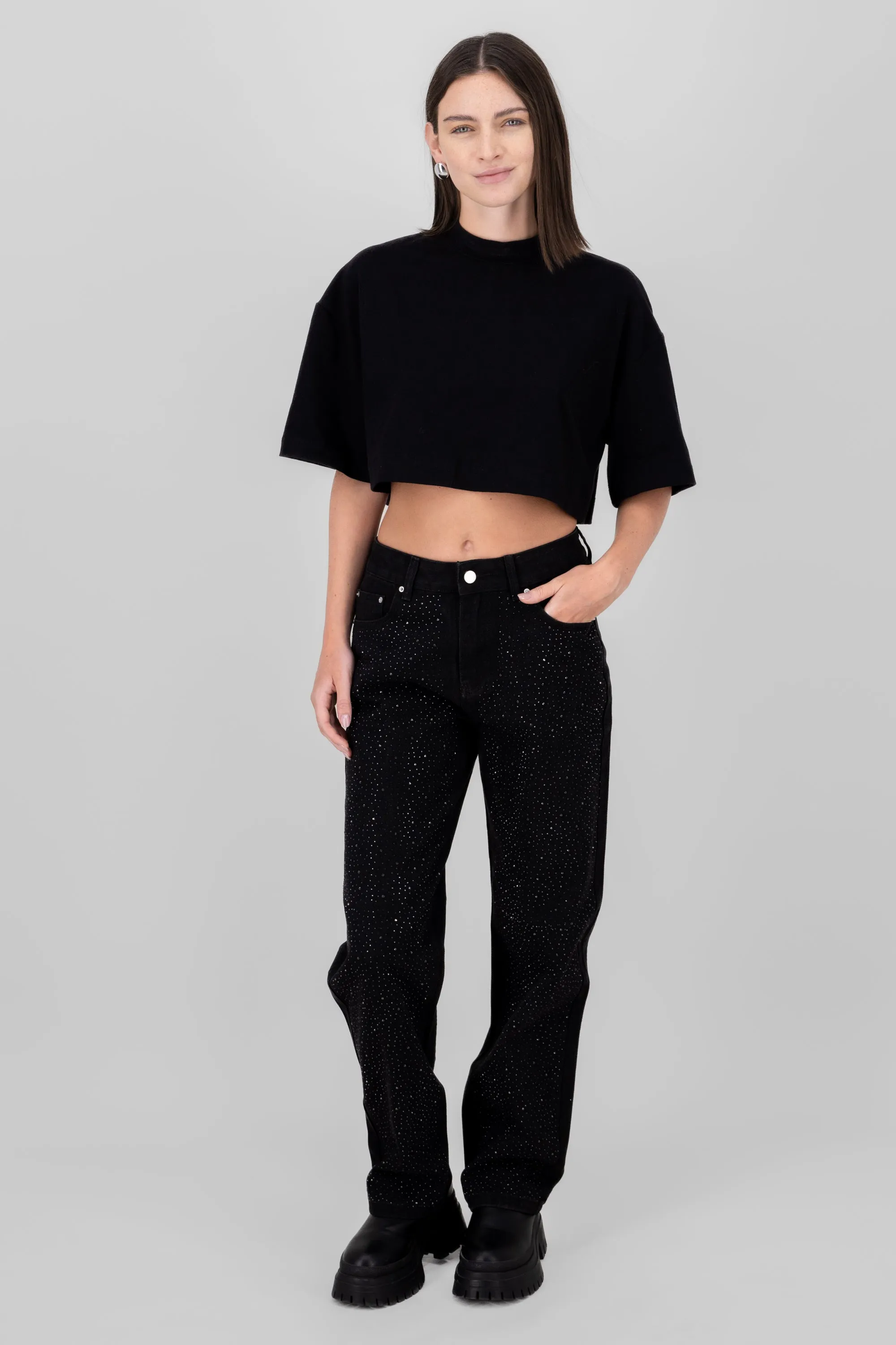 Jeasn straight rhinestones sold by Shasa