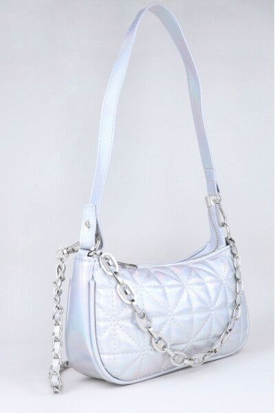 Bolso baguette capitonado metálico sold by Shasa product image thumbnail 2