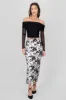 Falda midi mesh flock flores sold by Shasa