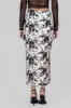 Falda midi mesh flock flores sold by Shasa