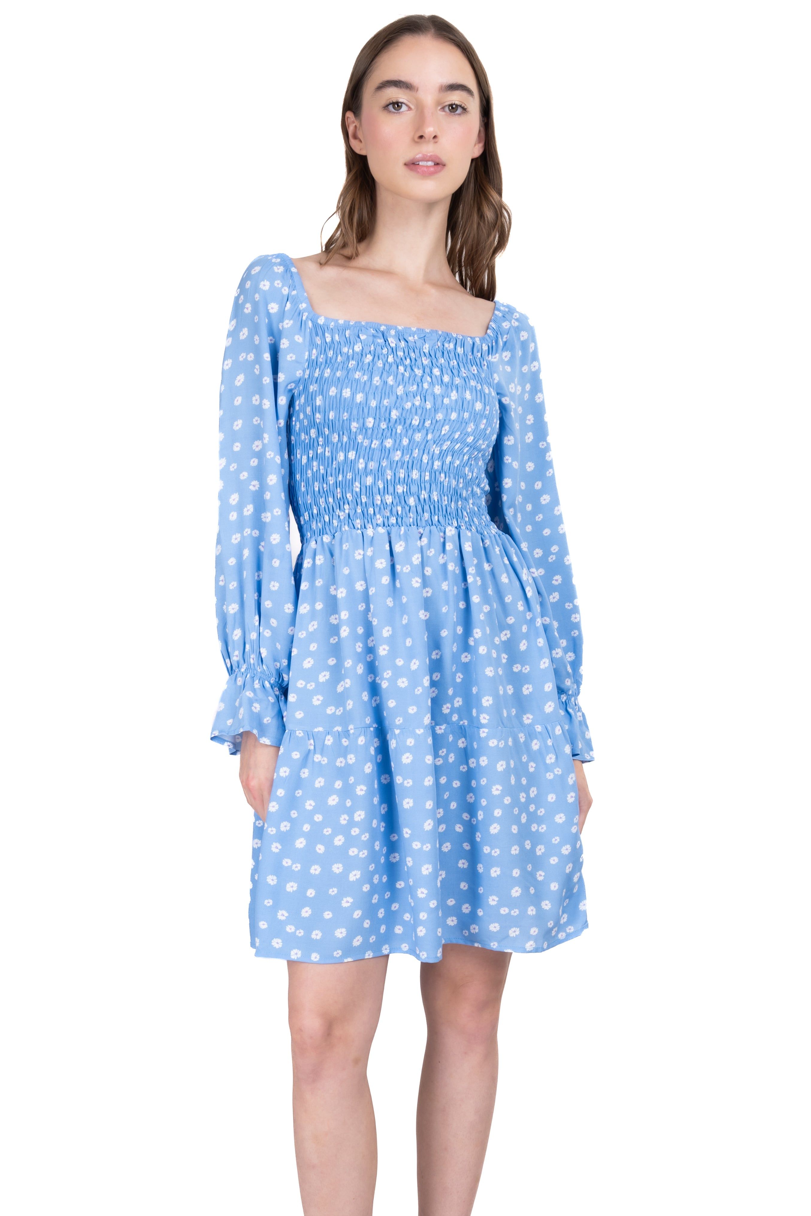 Vestido mini manga larga flores sold by Shasa product image thumbnail 2