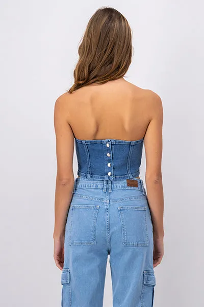 Top Corset Denim sold by Shasa product image thumbnail 4