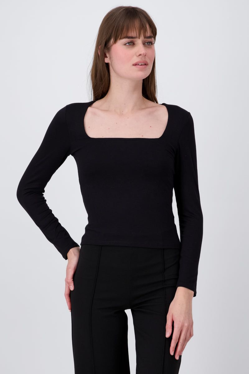 Playera Manga Larga Escote Cuadrado Hypsters sold by Shasa