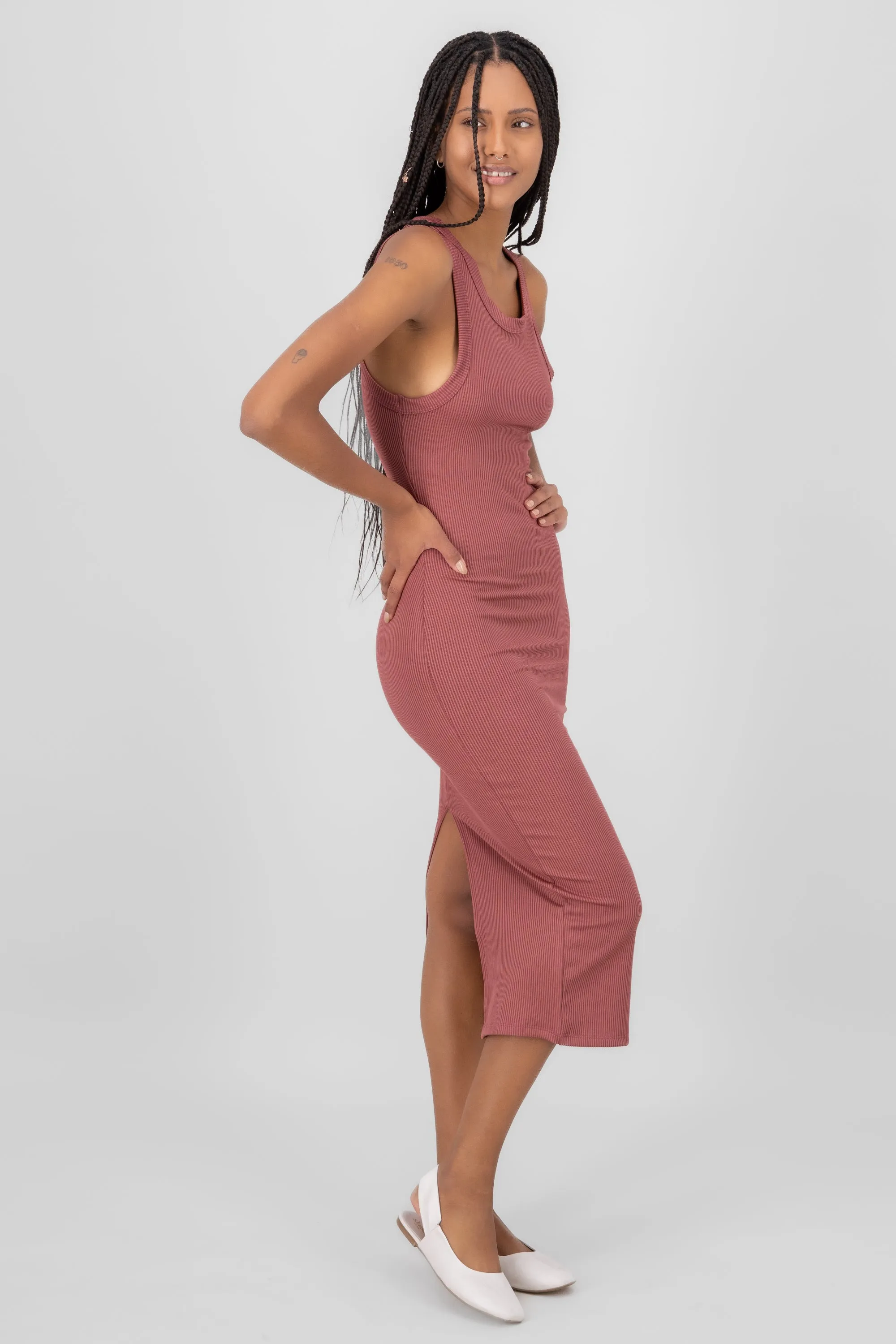 Vestido Maxi Sin Manga Rib sold by Shasa product image thumbnail 3