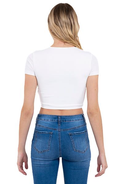 Top crop liso manga corta sold by Shasa product image thumbnail 4