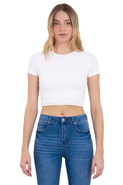 Top crop liso manga corta sold by Shasa product image thumbnail 2