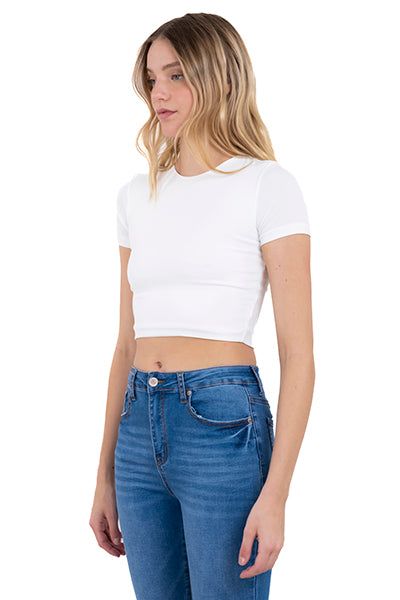 Top crop liso manga corta sold by Shasa product image thumbnail 3