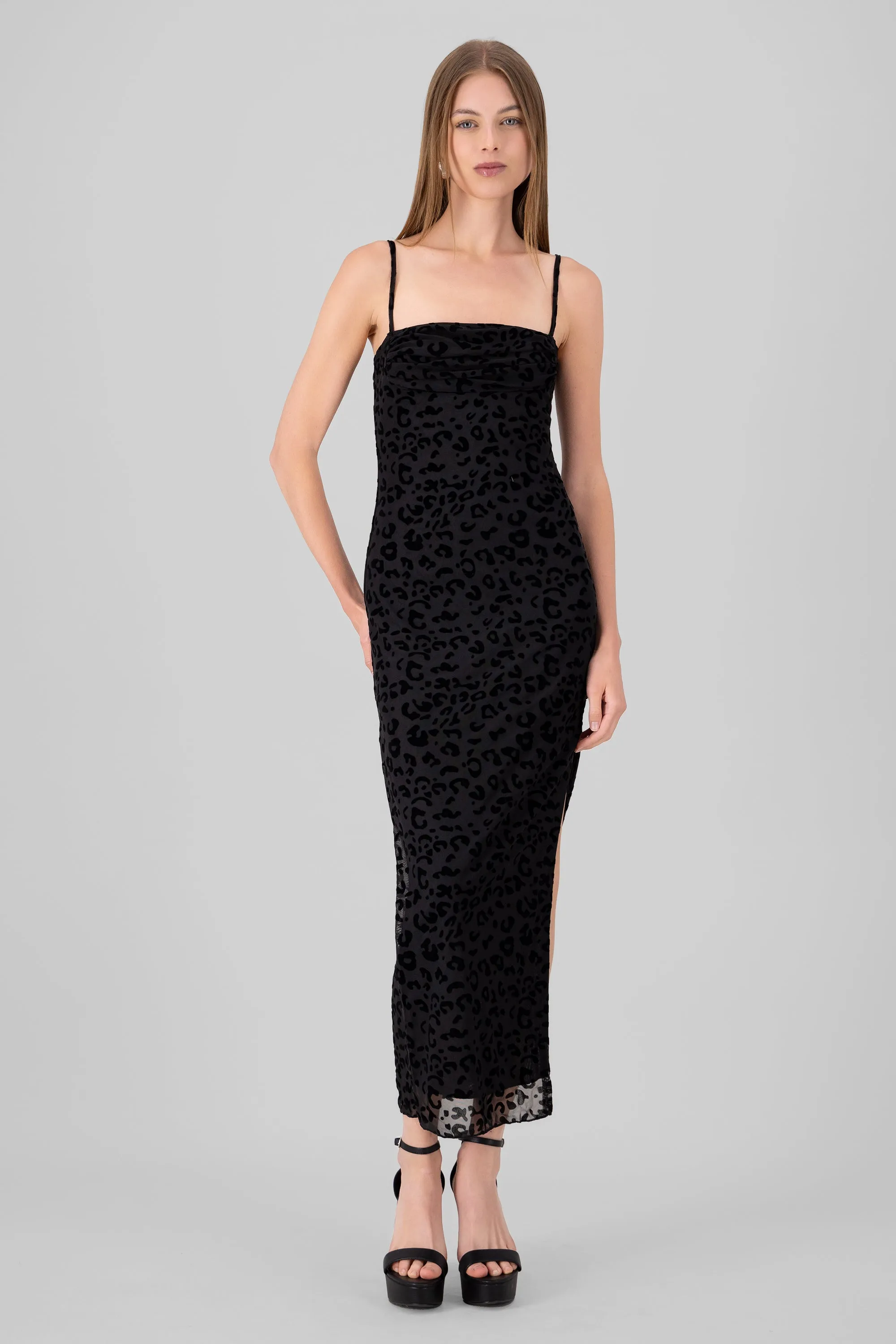 Vestido maxi leopardo mesh flock sold by Shasa product image thumbnail 2