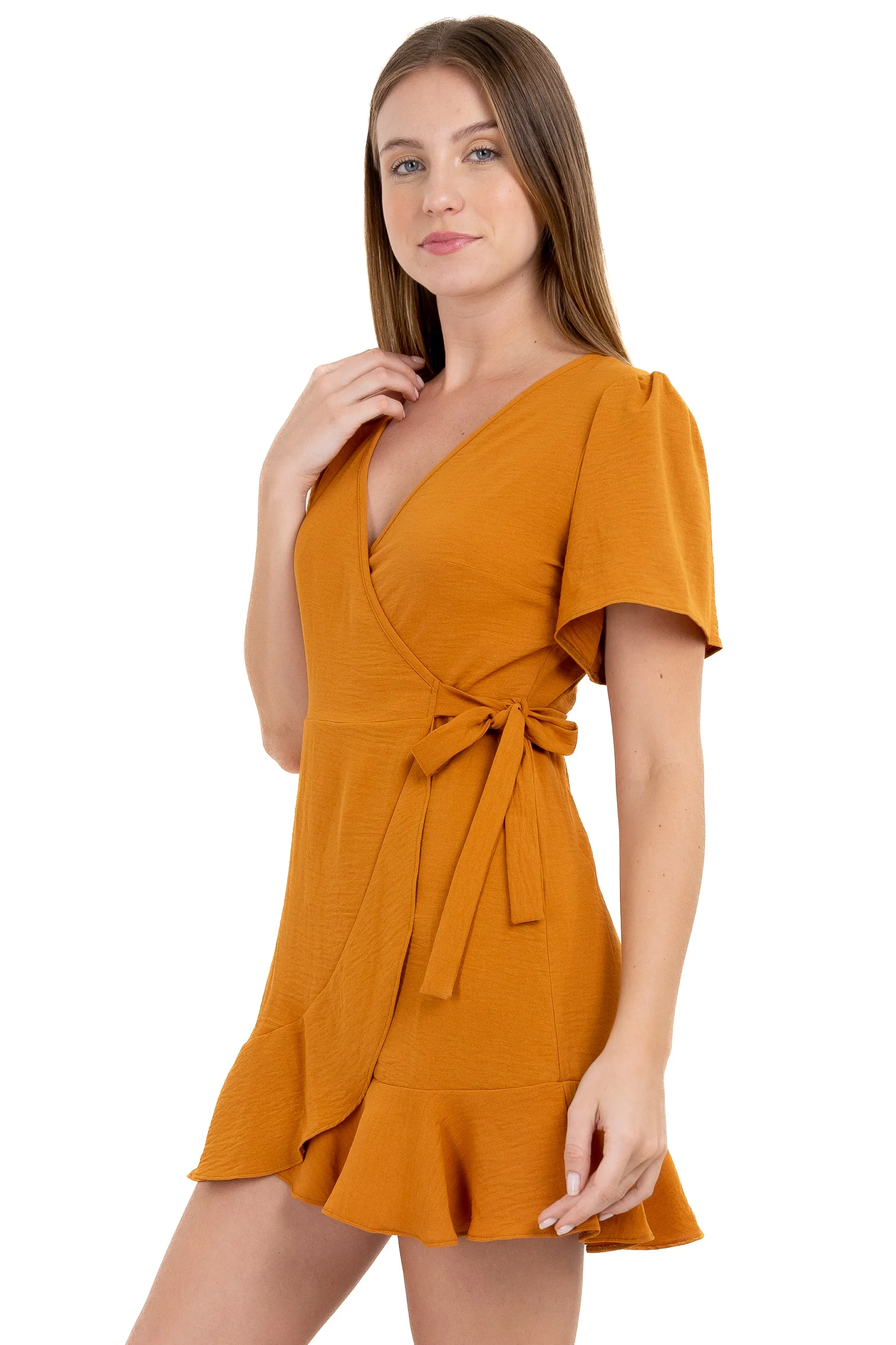 Vestido mini manga corta cruzado sold by Shasa product image thumbnail 3