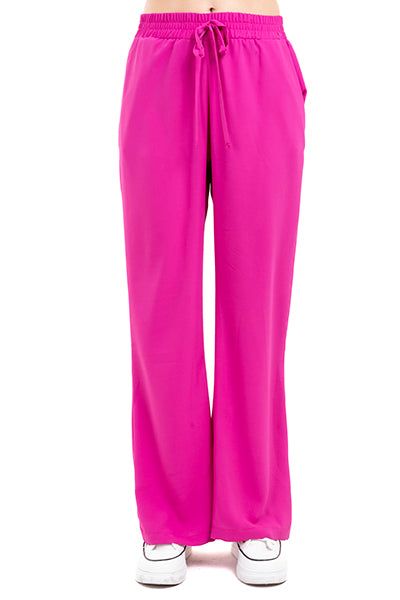 Pantalón amplio liso cintura elástica sold by Shasa