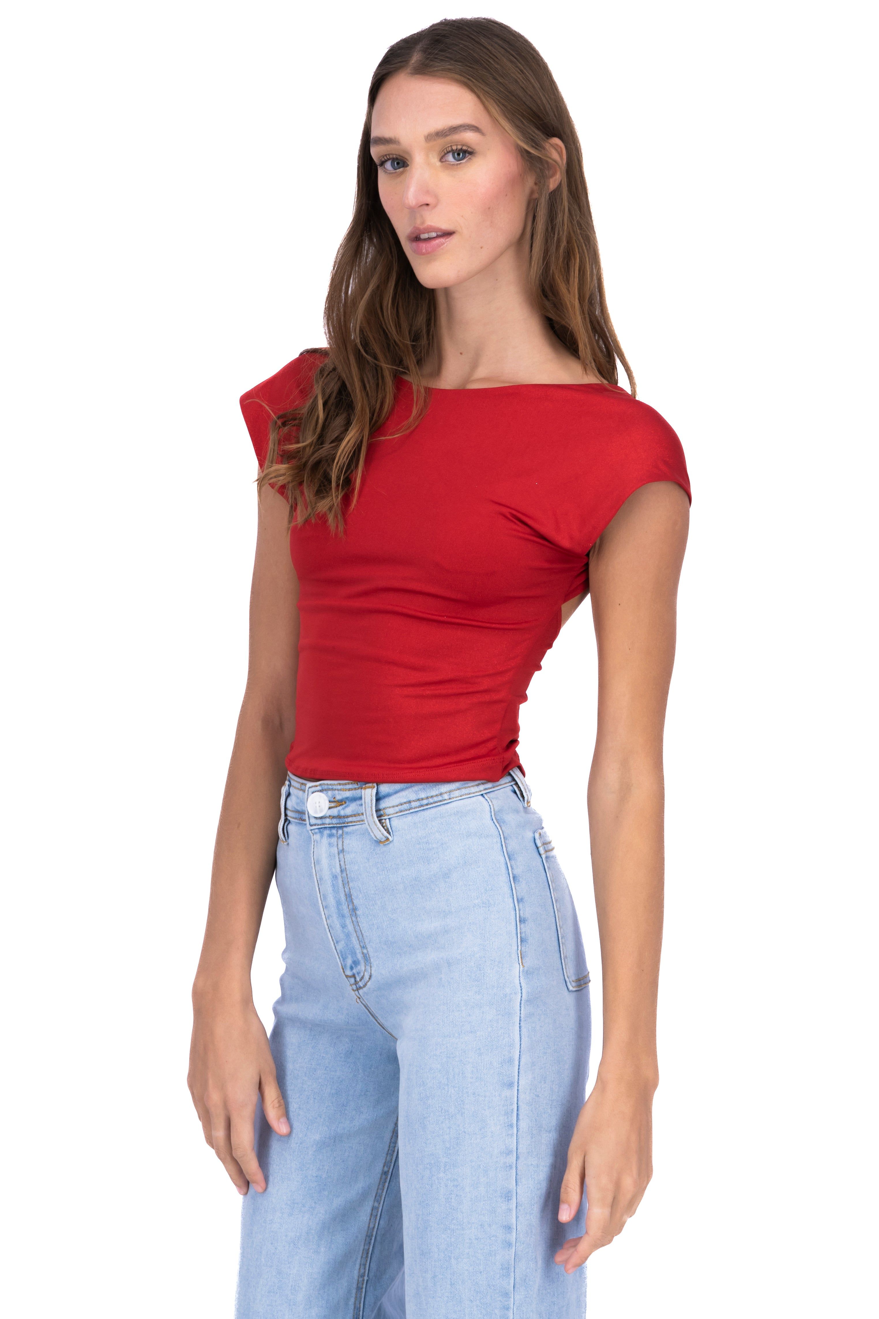 Top manga corta escote espalda sold by Shasa product image thumbnail 3