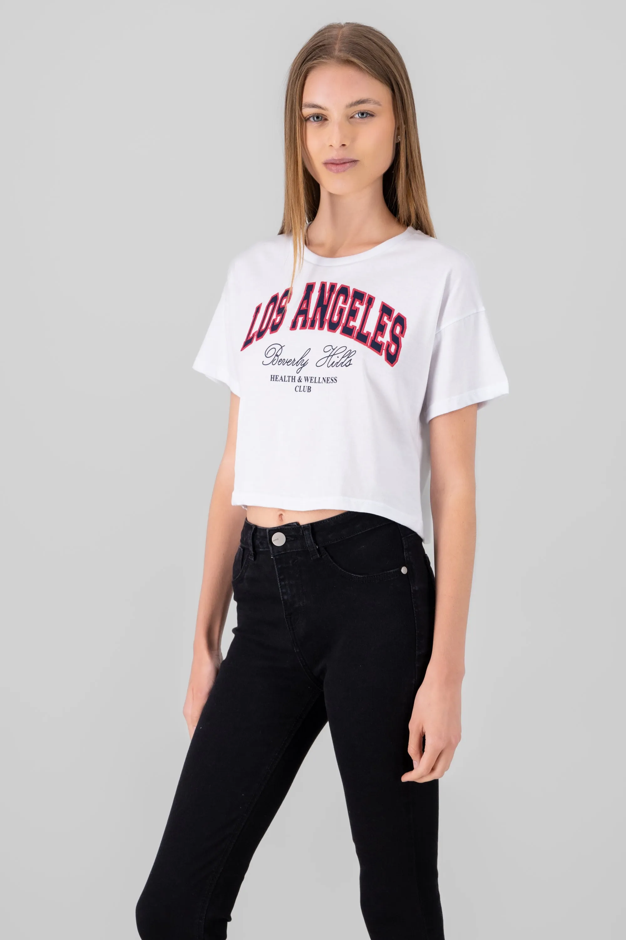 Playera crop bordado los angeles sold by Shasa product image thumbnail 3