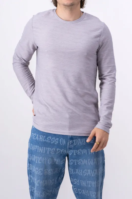 Playera manga larga textura líneas sold by Shasa