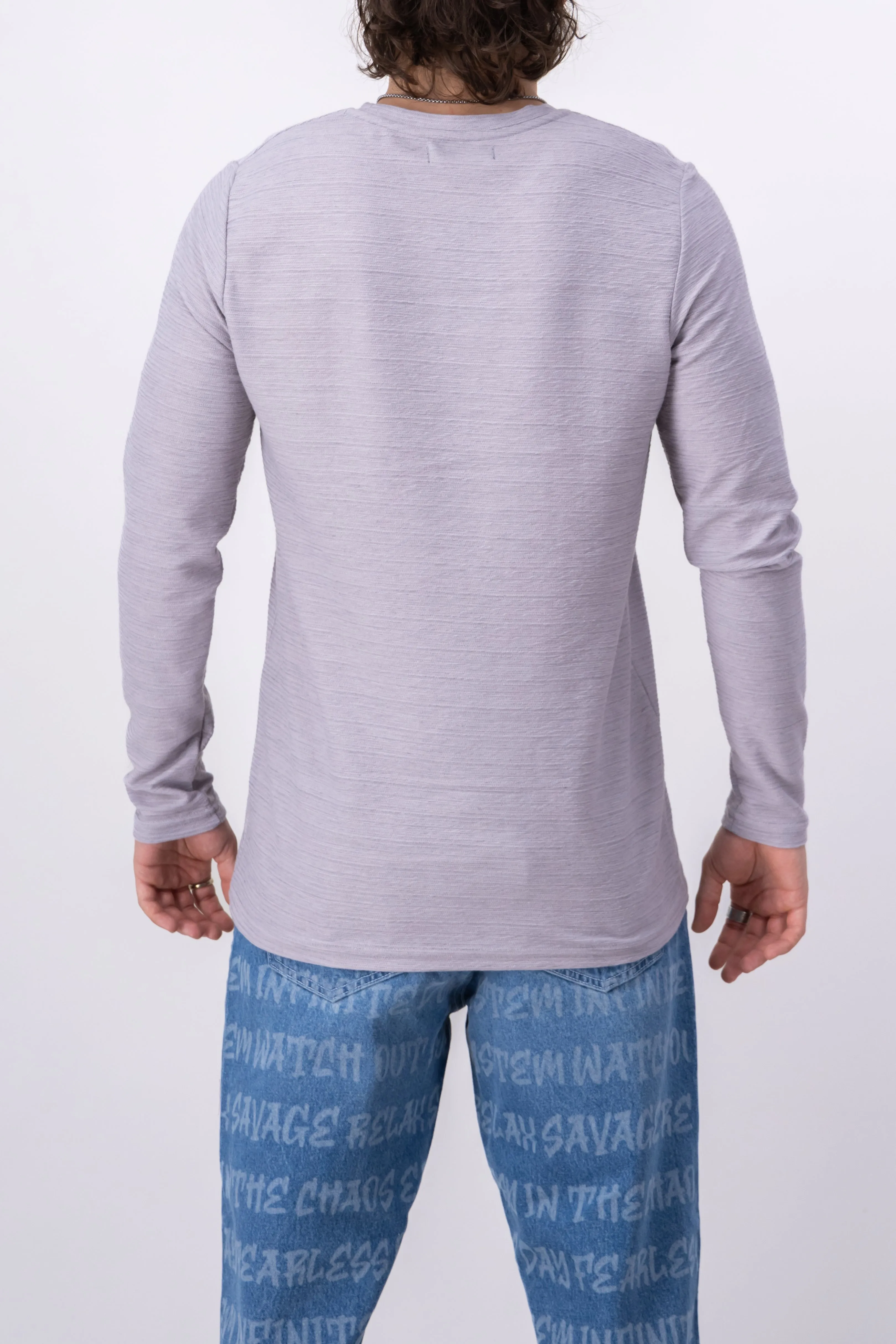 Playera manga larga textura líneas sold by Shasa product image thumbnail 4