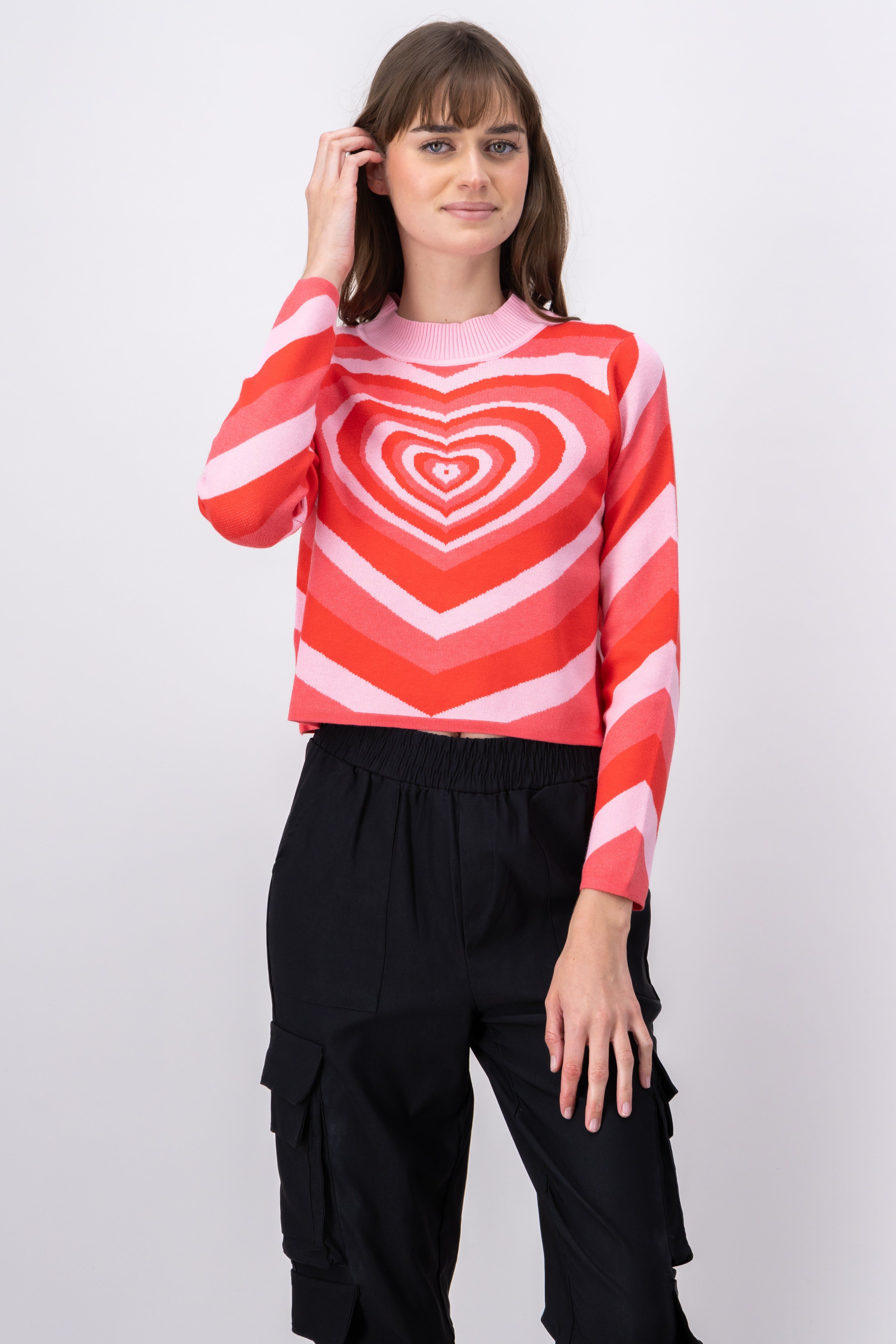 Suéter tacto suave corazones sold by Shasa