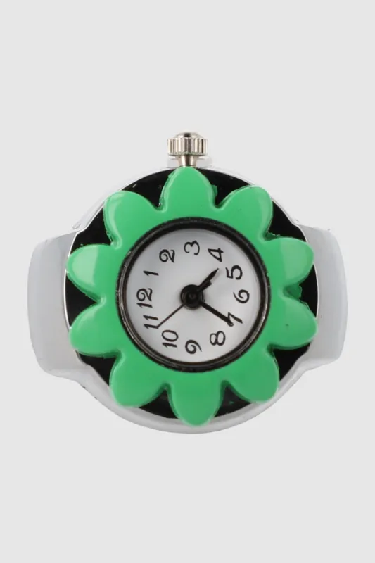 Anillo reloj flor color sold by Shasa