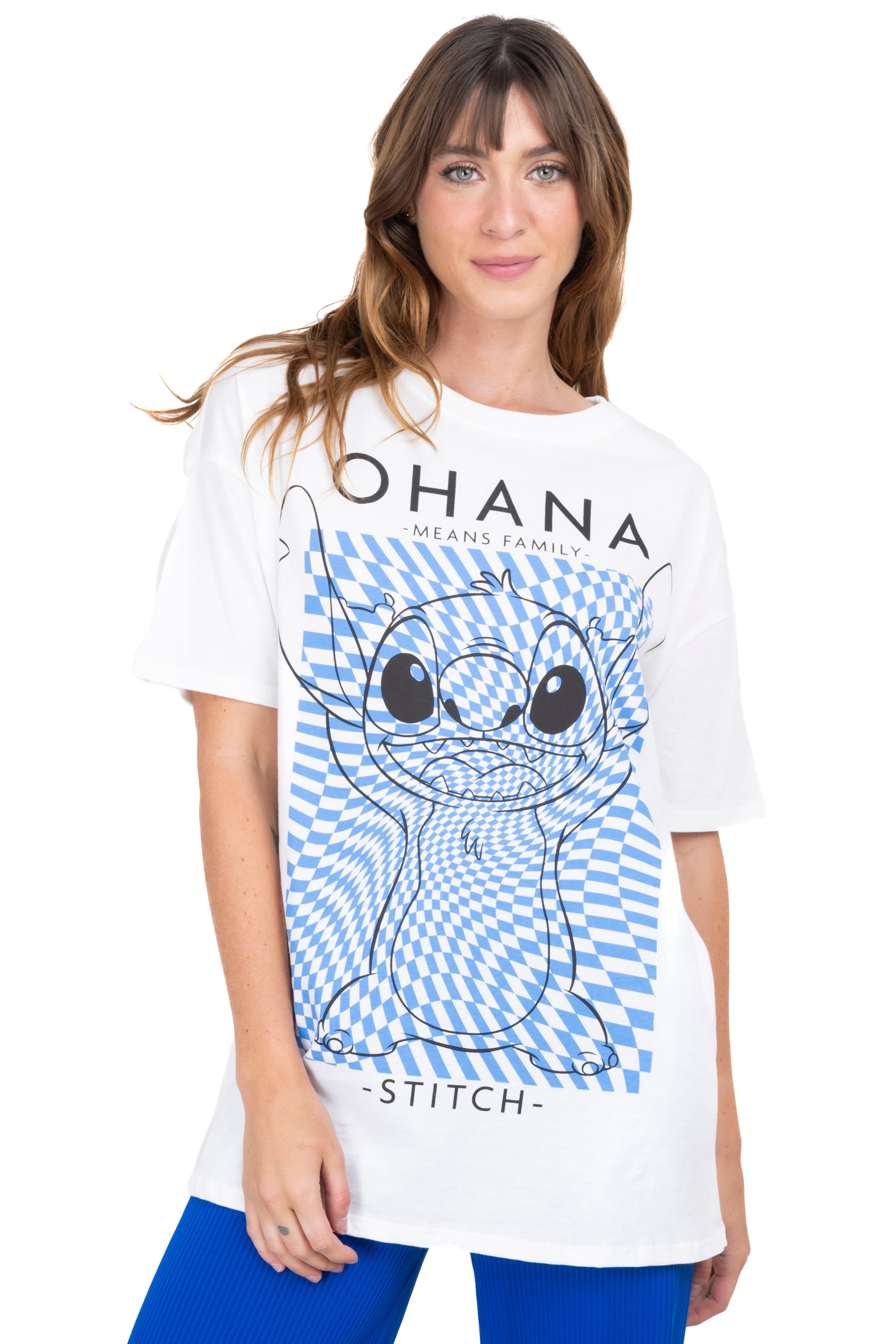 Playera amplia estampado Stitch sold by Shasa