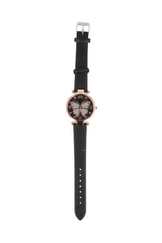Reloj analógico caja redonda mariposa sold by Shasa