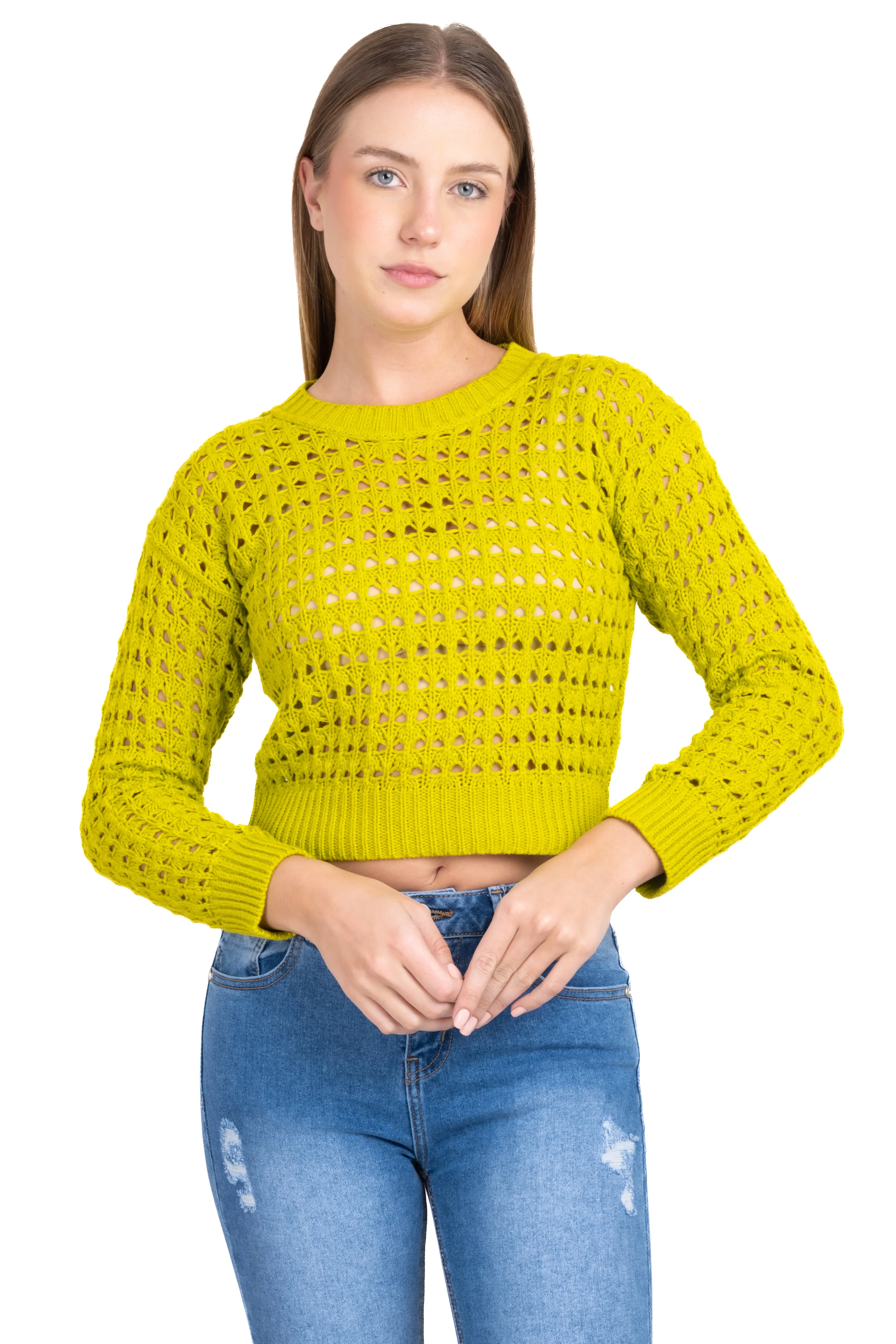 Suéter tejido perforado sold by Shasa