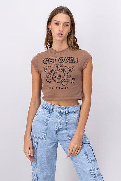 Playera crop estampado ositos get over sold by Shasa product image thumbnail 2